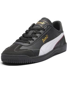 PUMA Club 5V5 Script Lace Up Womens Black Sneakers Casual Shoes 40170801